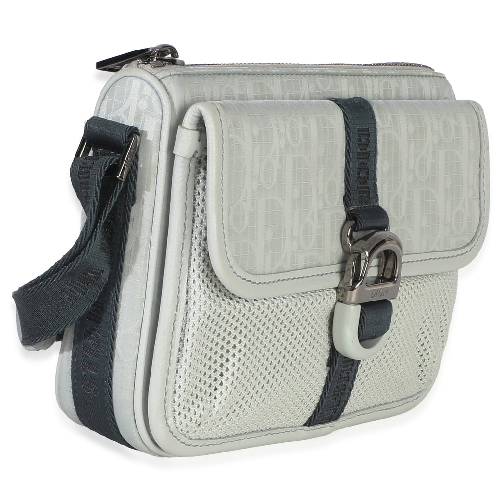 Light Blue Oblique Jacquard Dior 8 Pouch With Strap