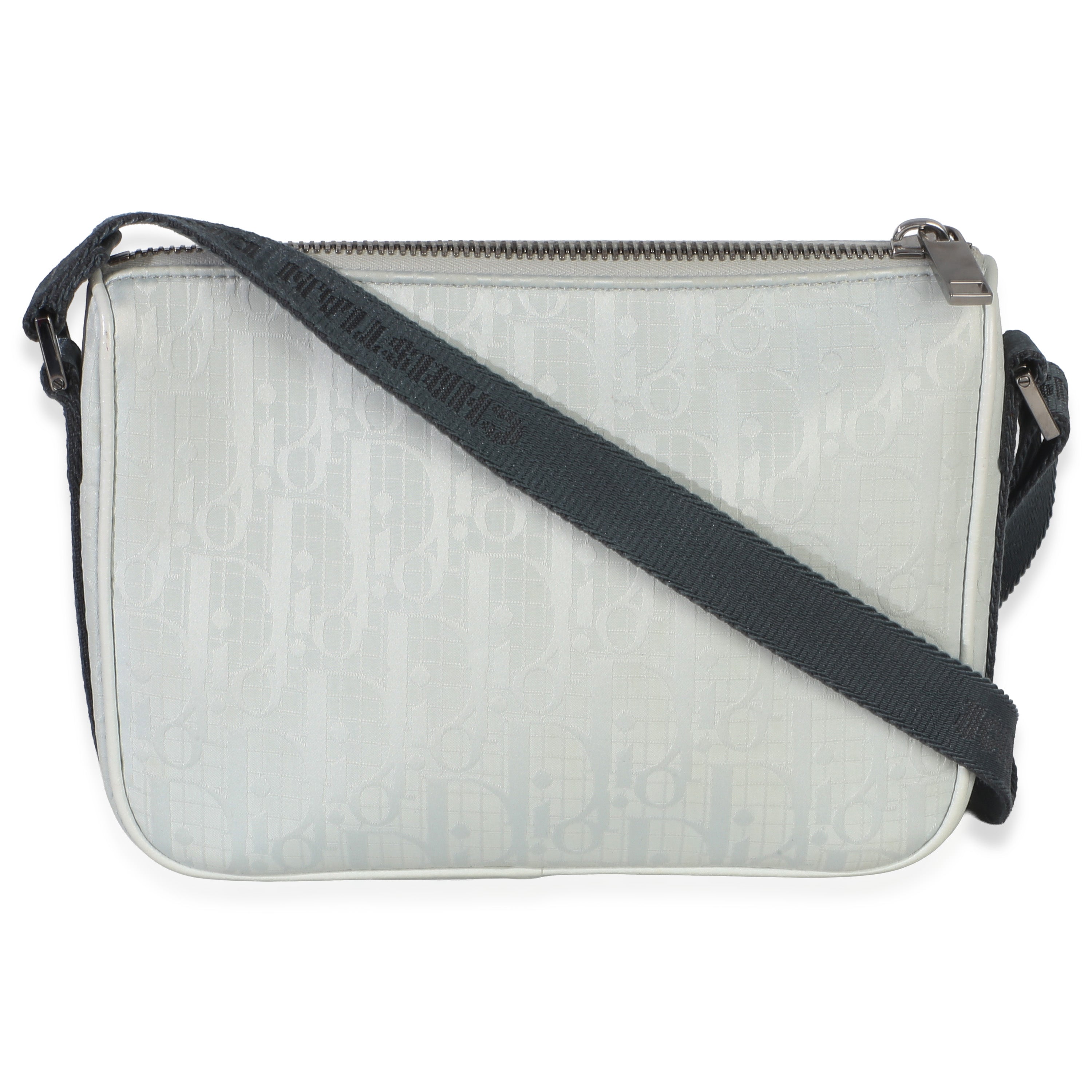 Light Blue Oblique Jacquard Dior 8 Pouch With Strap