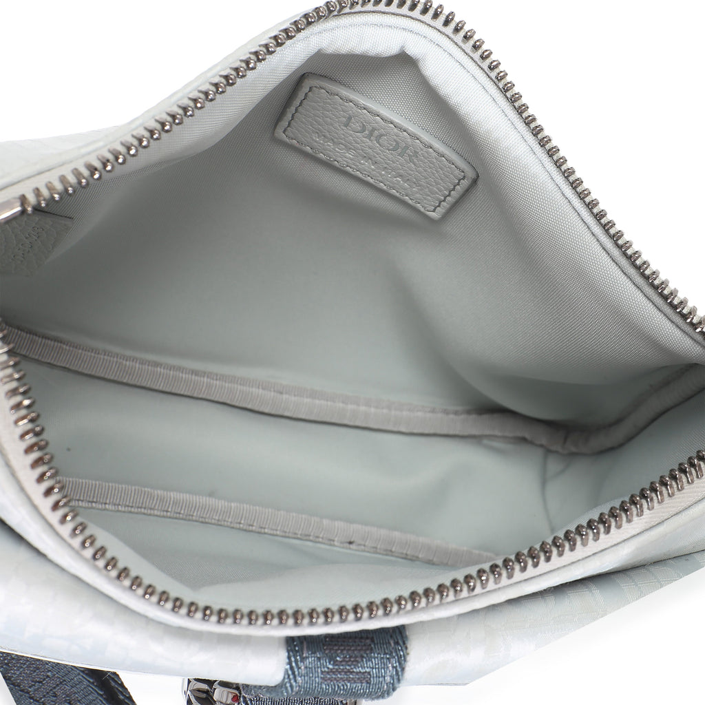Light Blue Oblique Jacquard Dior 8 Pouch With Strap