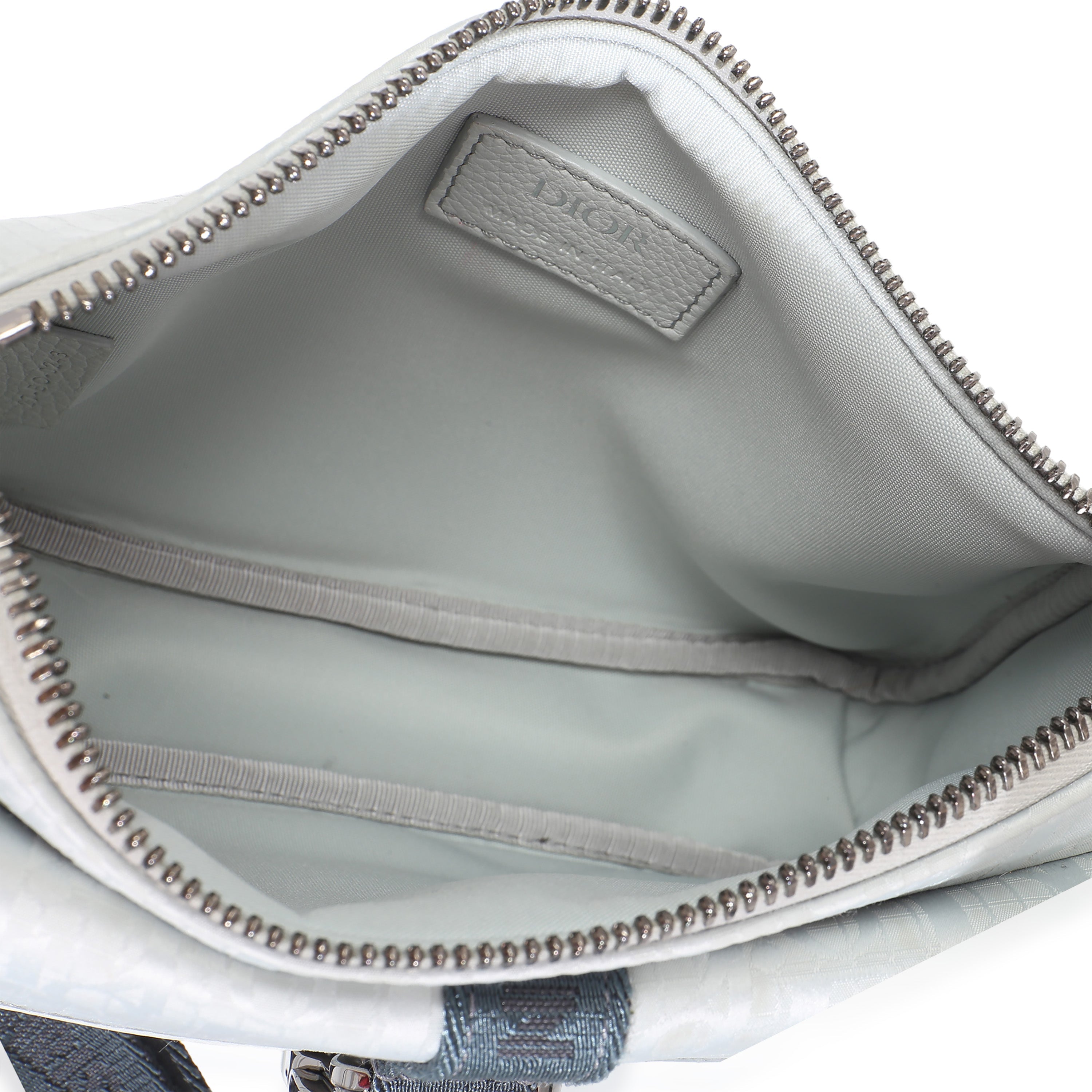 Light Blue Oblique Jacquard Dior 8 Pouch With Strap