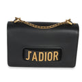 Black Smooth Calfskin JAdior Chain Flap Bag