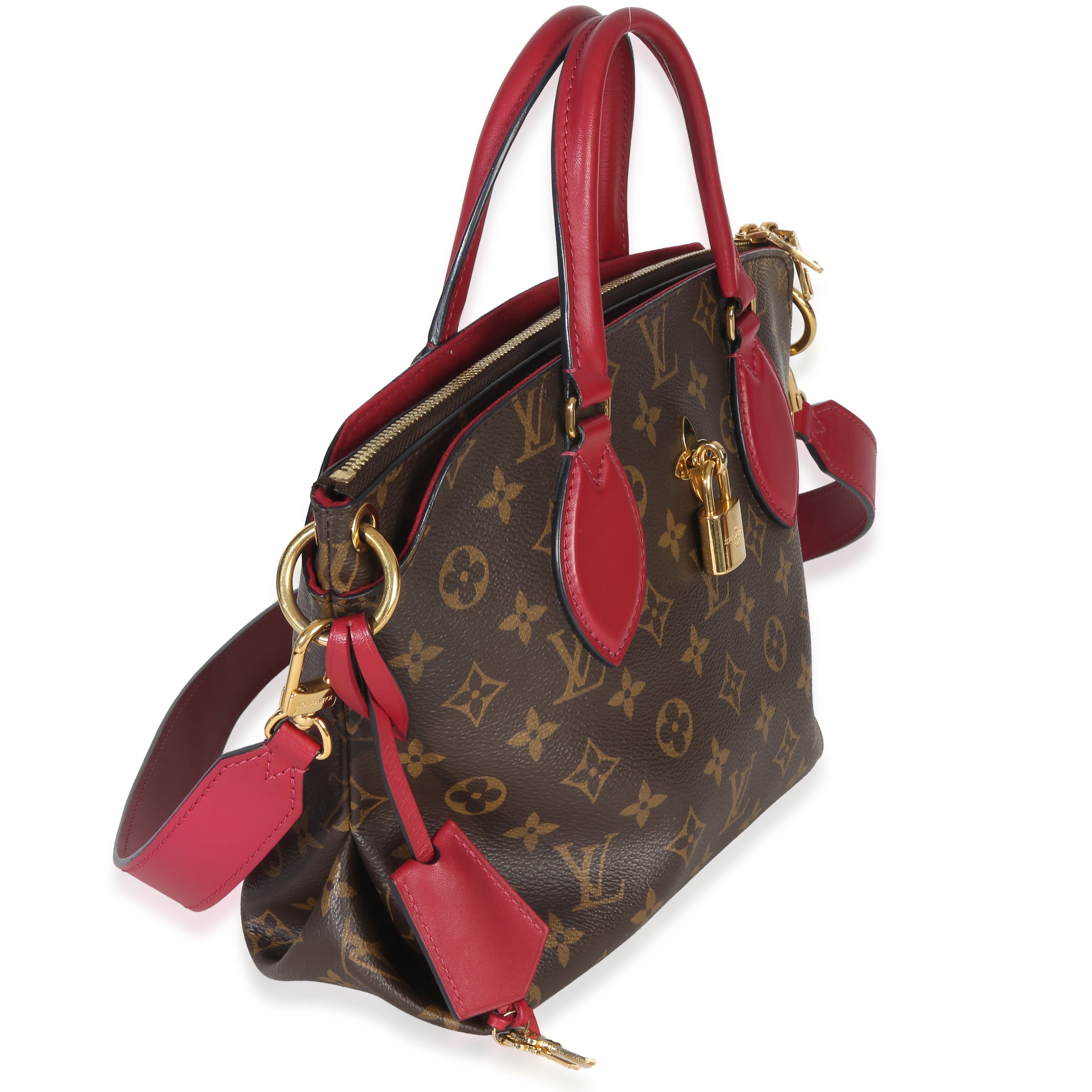 Bordeaux Monogram Canvas Flower Zipped Tote PM