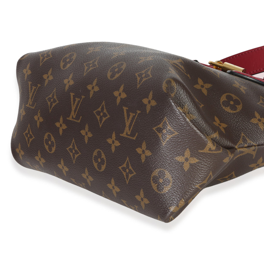Bordeaux Monogram Canvas Flower Zipped Tote PM