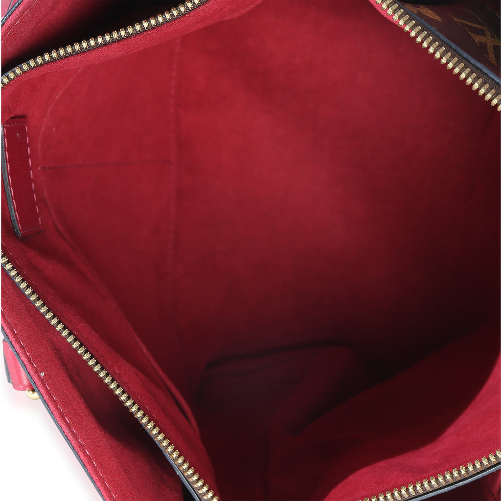 Bordeaux Monogram Canvas Flower Zipped Tote PM