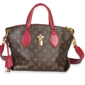 Bordeaux Monogram Canvas Flower Zipped Tote PM