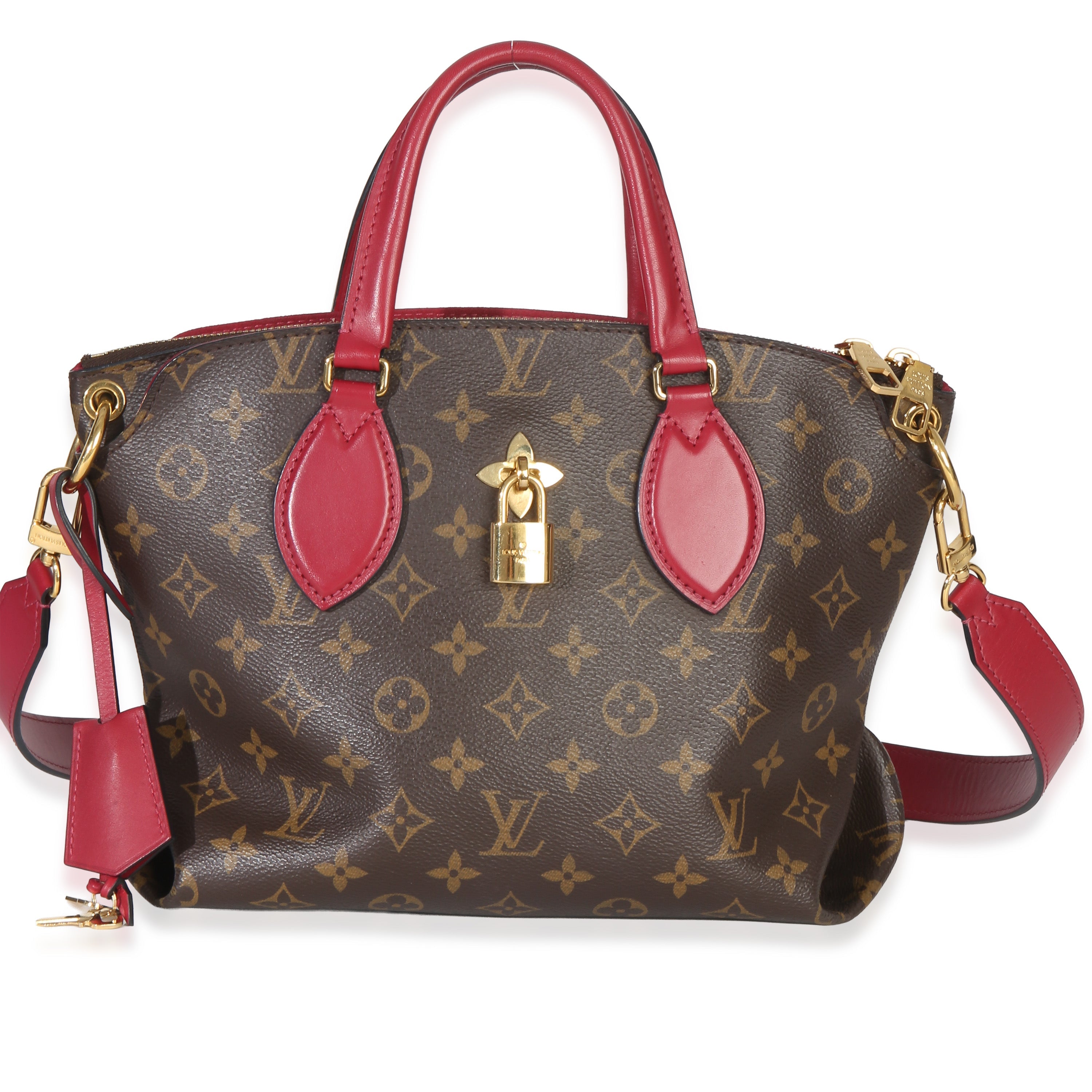 Bordeaux Monogram Canvas Flower Zipped Tote PM