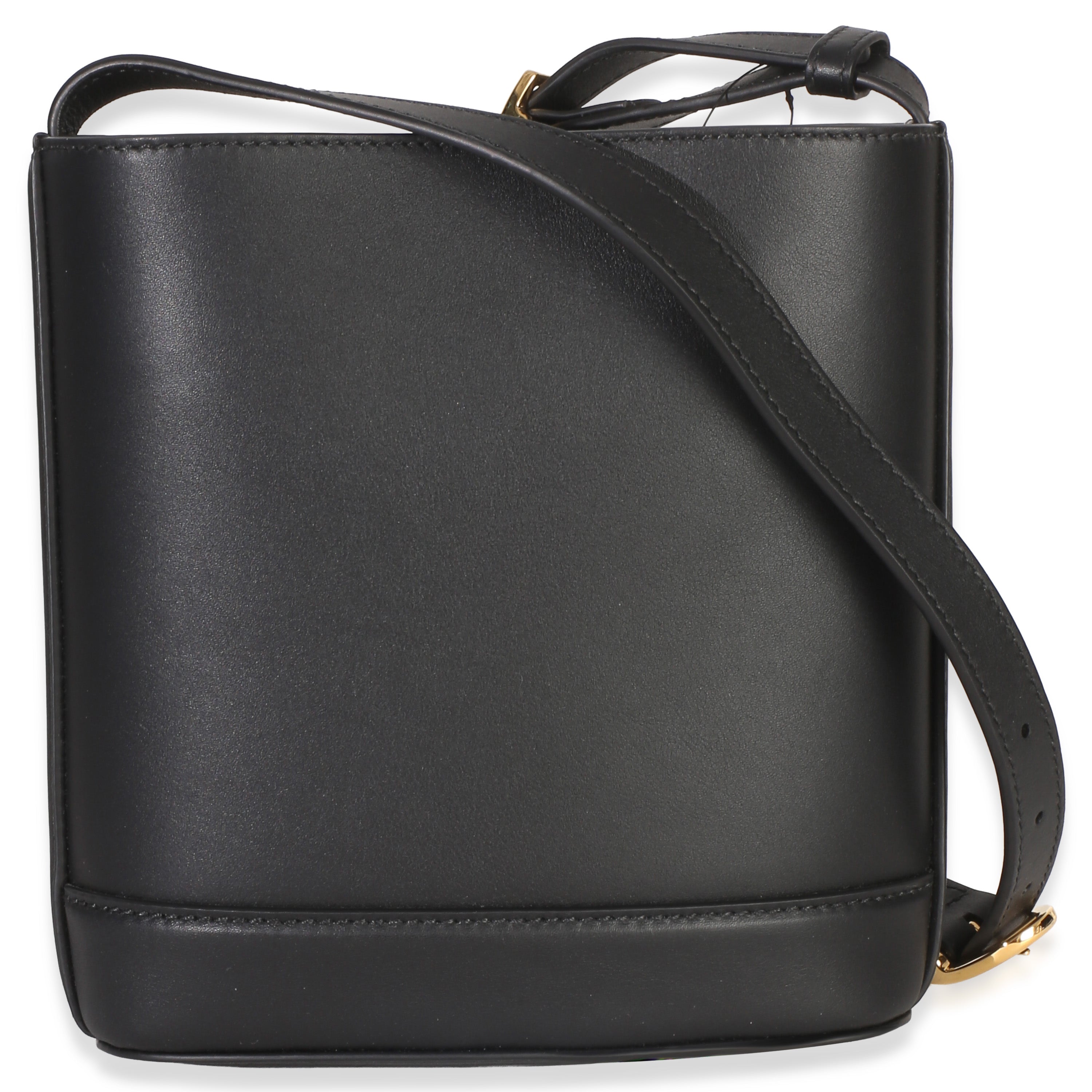 Black Smooth Calfskin Hasler Horsebit 73 Small Bucket Bag