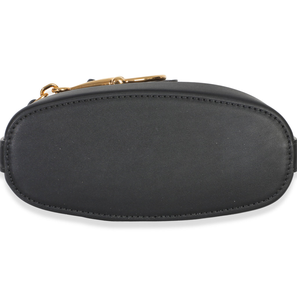 Black Smooth Calfskin Hasler Horsebit 73 Small Bucket Bag