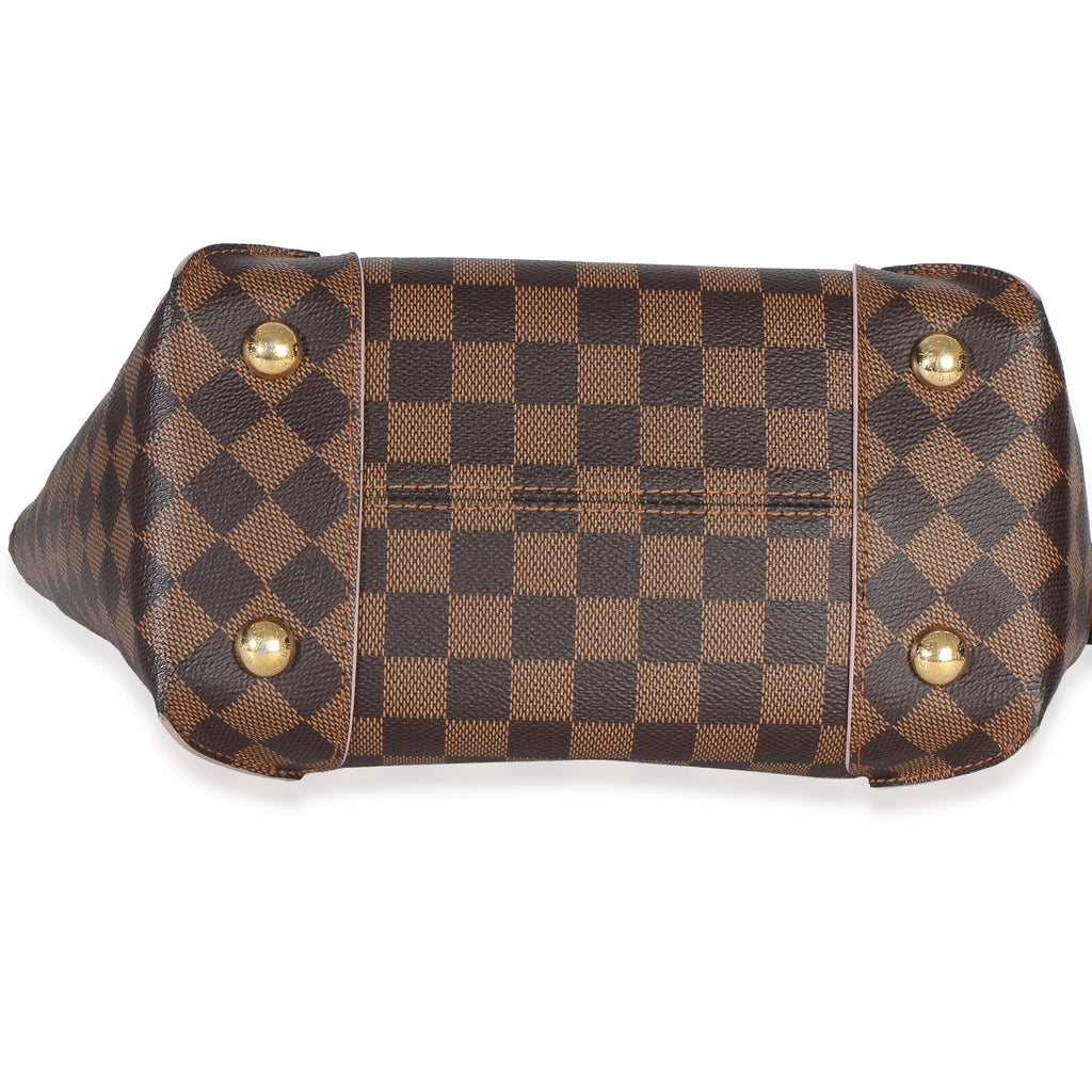 Rose Ballerine Damier Ebene Canvas Caissa PM Tote