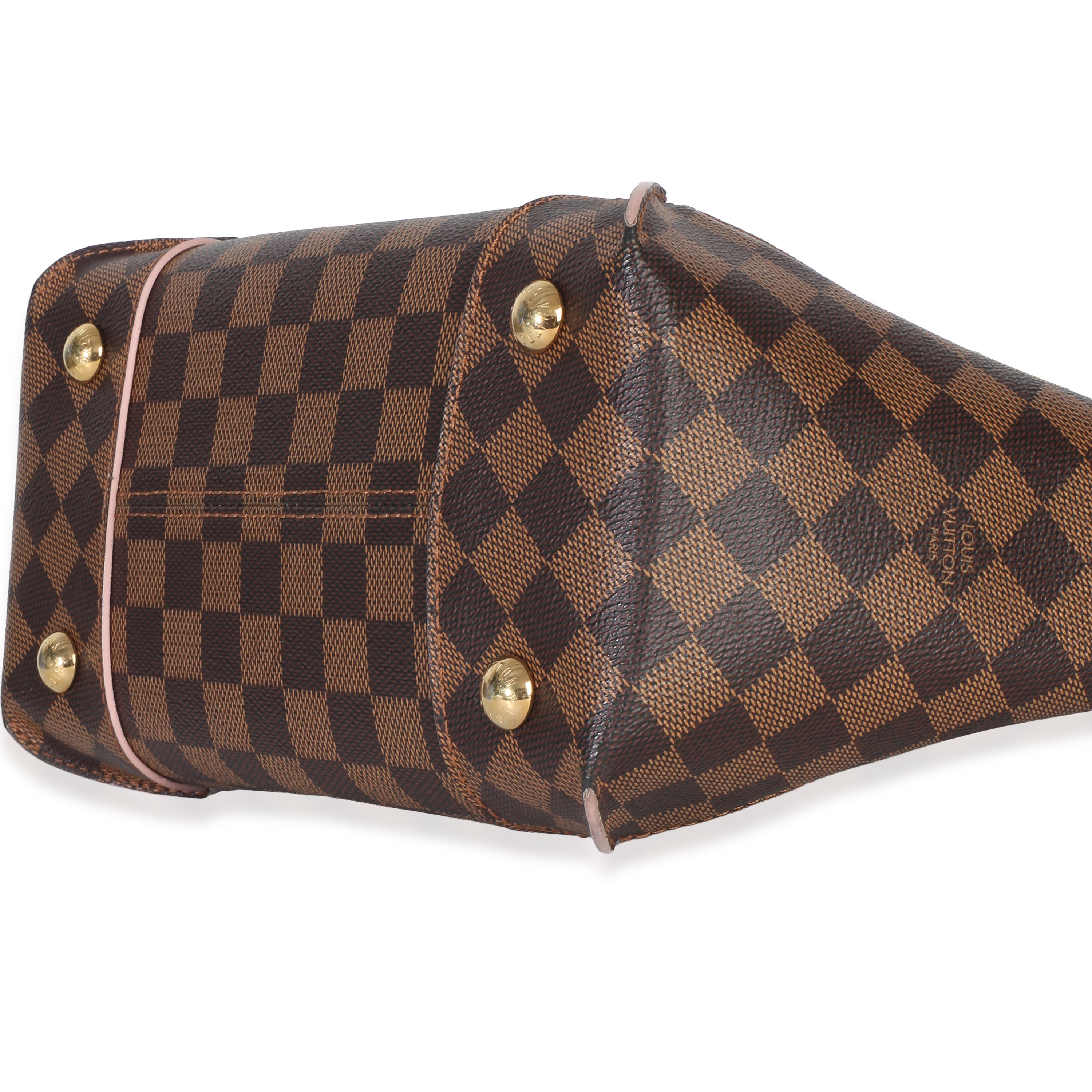 Rose Ballerine Damier Ebene Canvas Caissa PM Tote