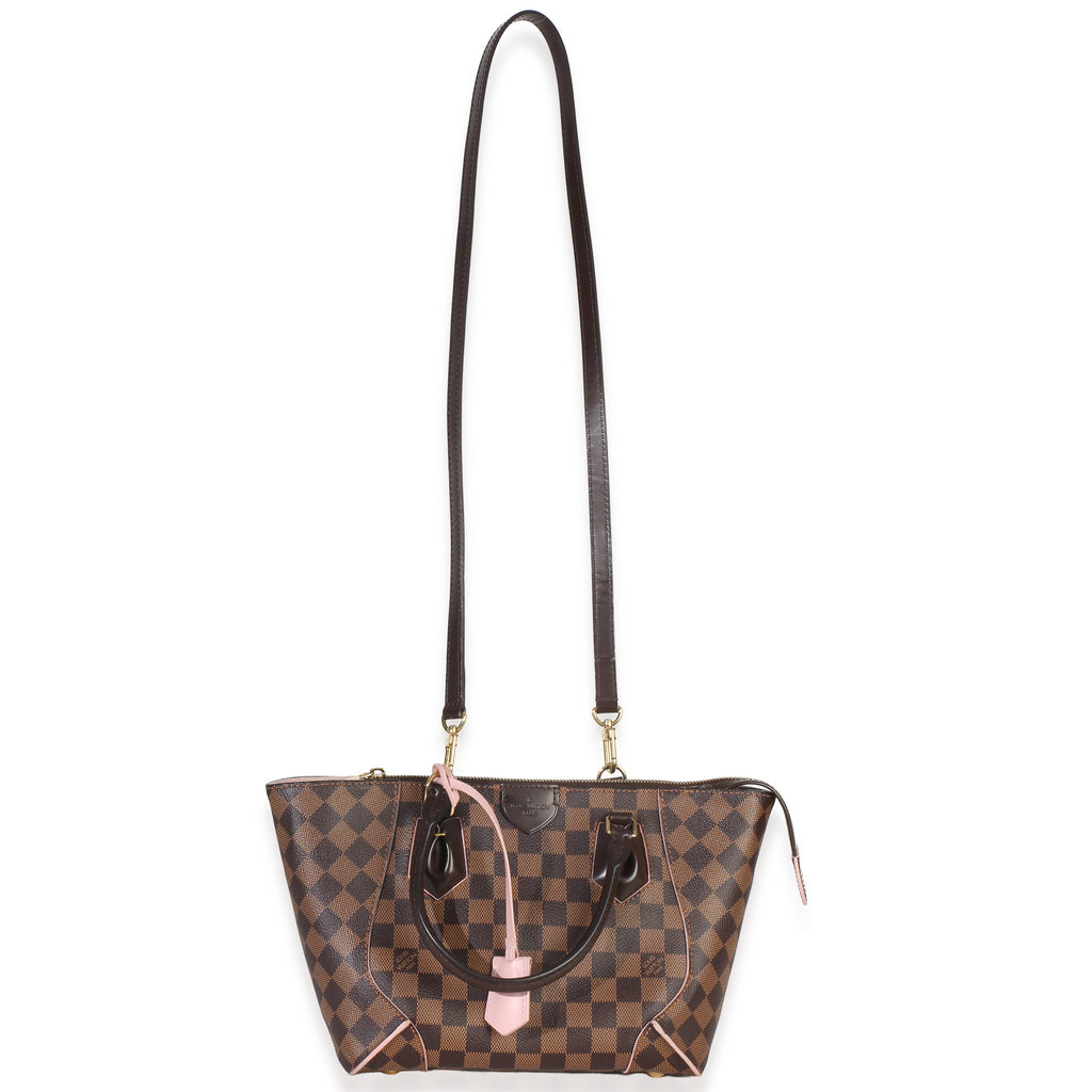 Rose Ballerine Damier Ebene Canvas Caissa PM Tote
