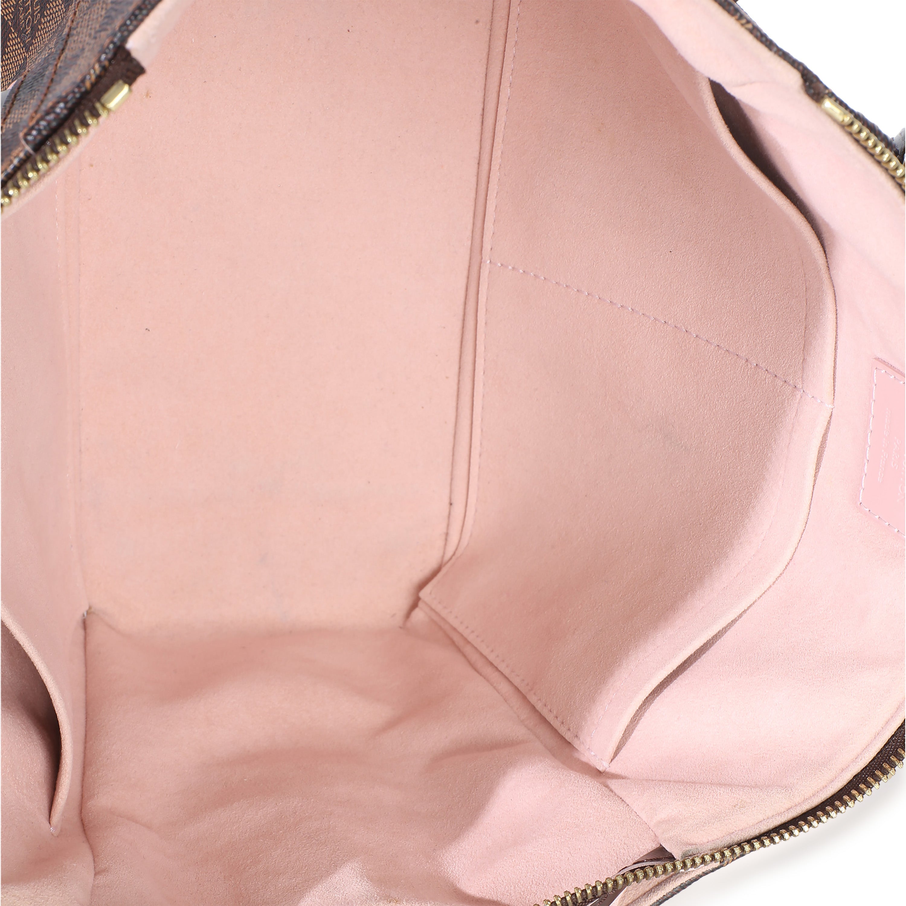 Rose Ballerine Damier Ebene Canvas Caissa PM Tote