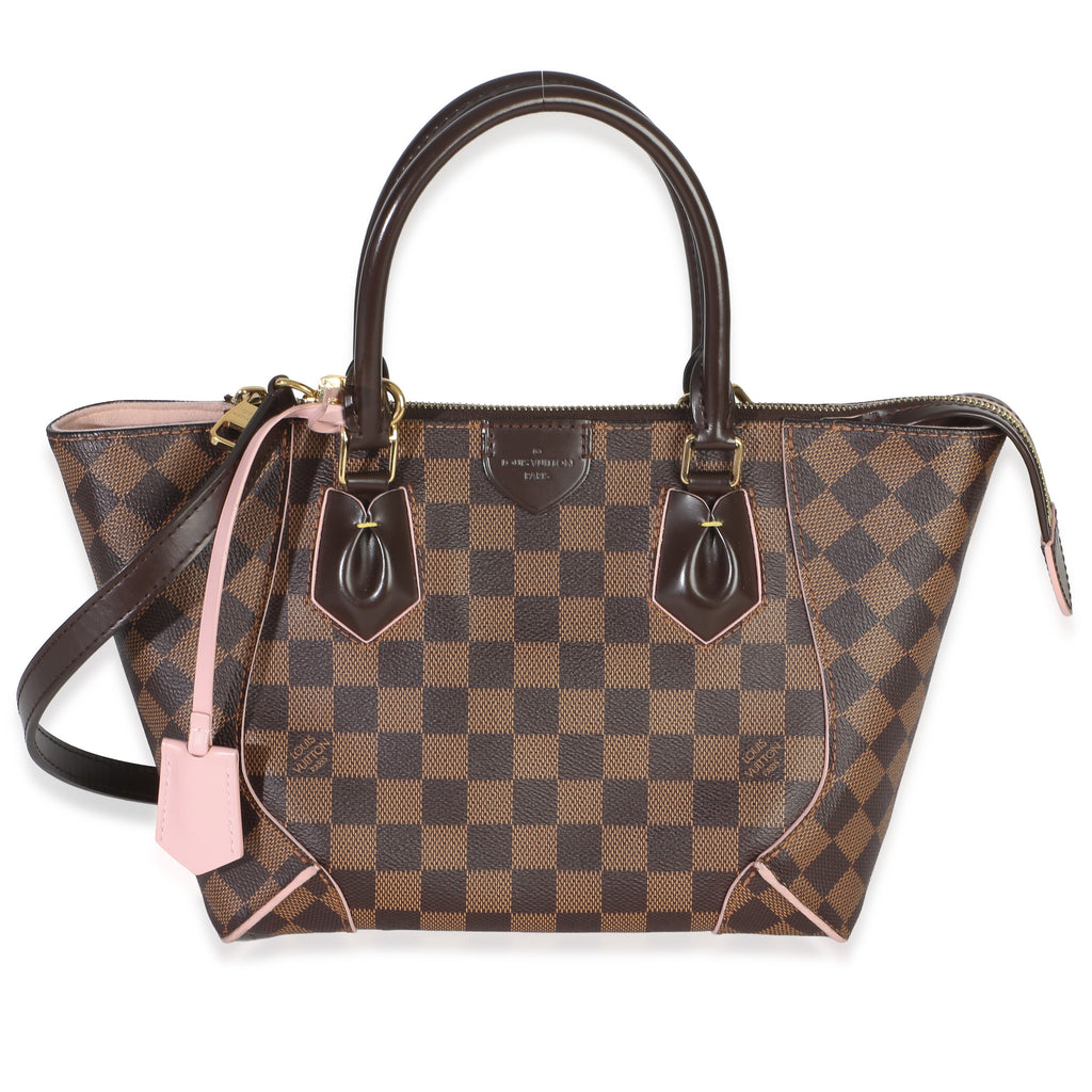 Rose Ballerine Damier Ebene Canvas Caissa PM Tote