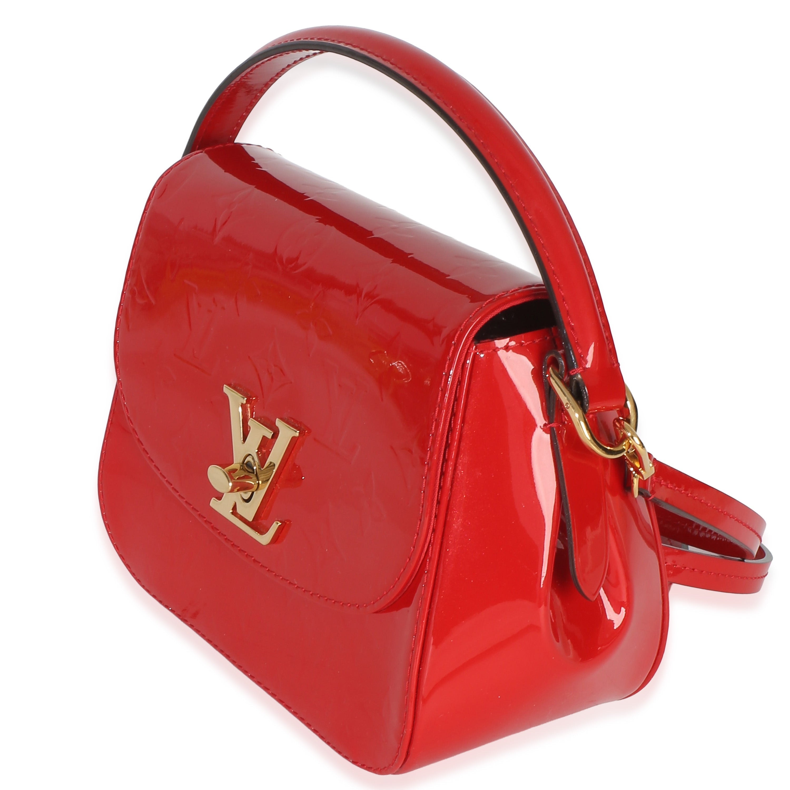 Red Monogram Vernis Pasadena Shoulder Bag