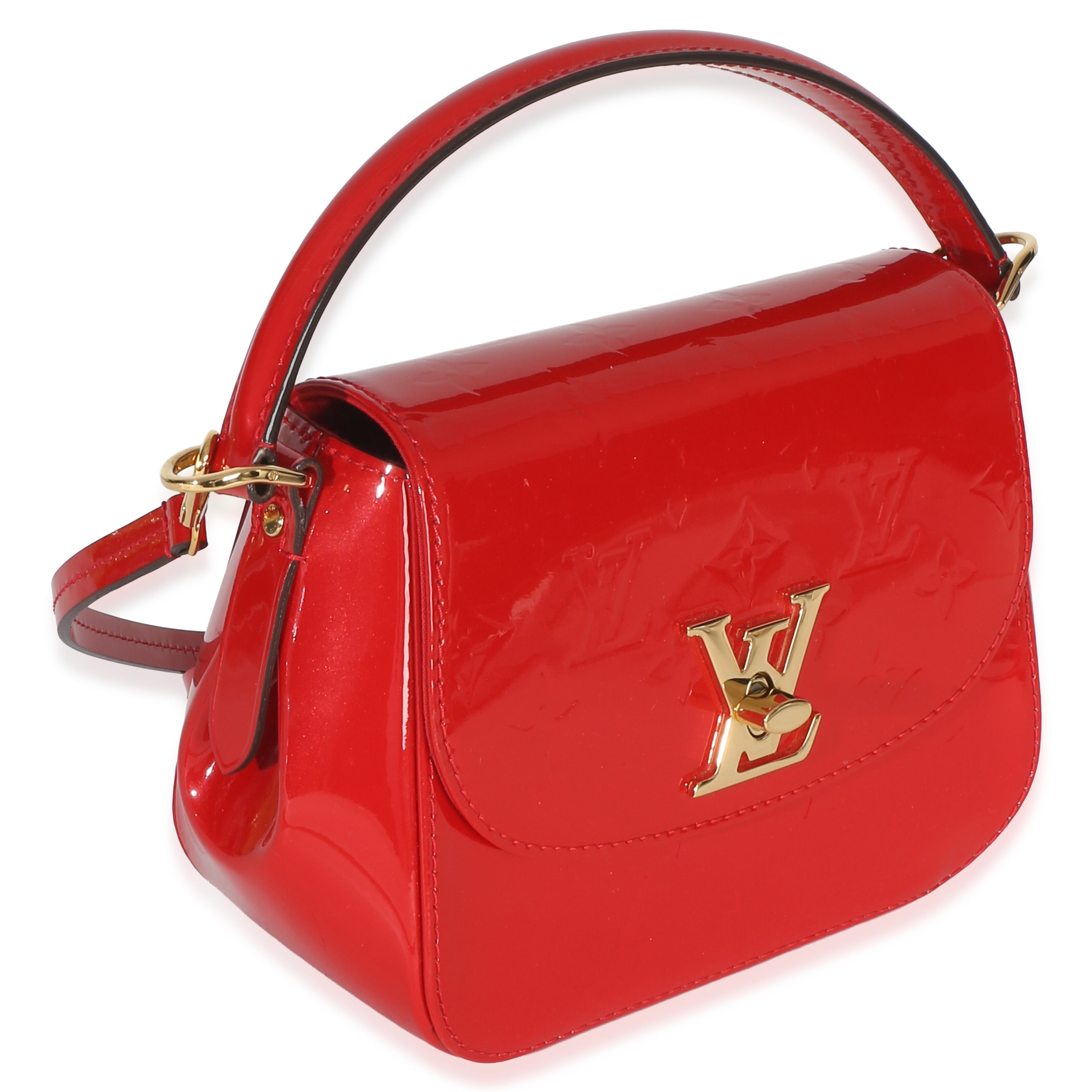 Red Monogram Vernis Pasadena Shoulder Bag