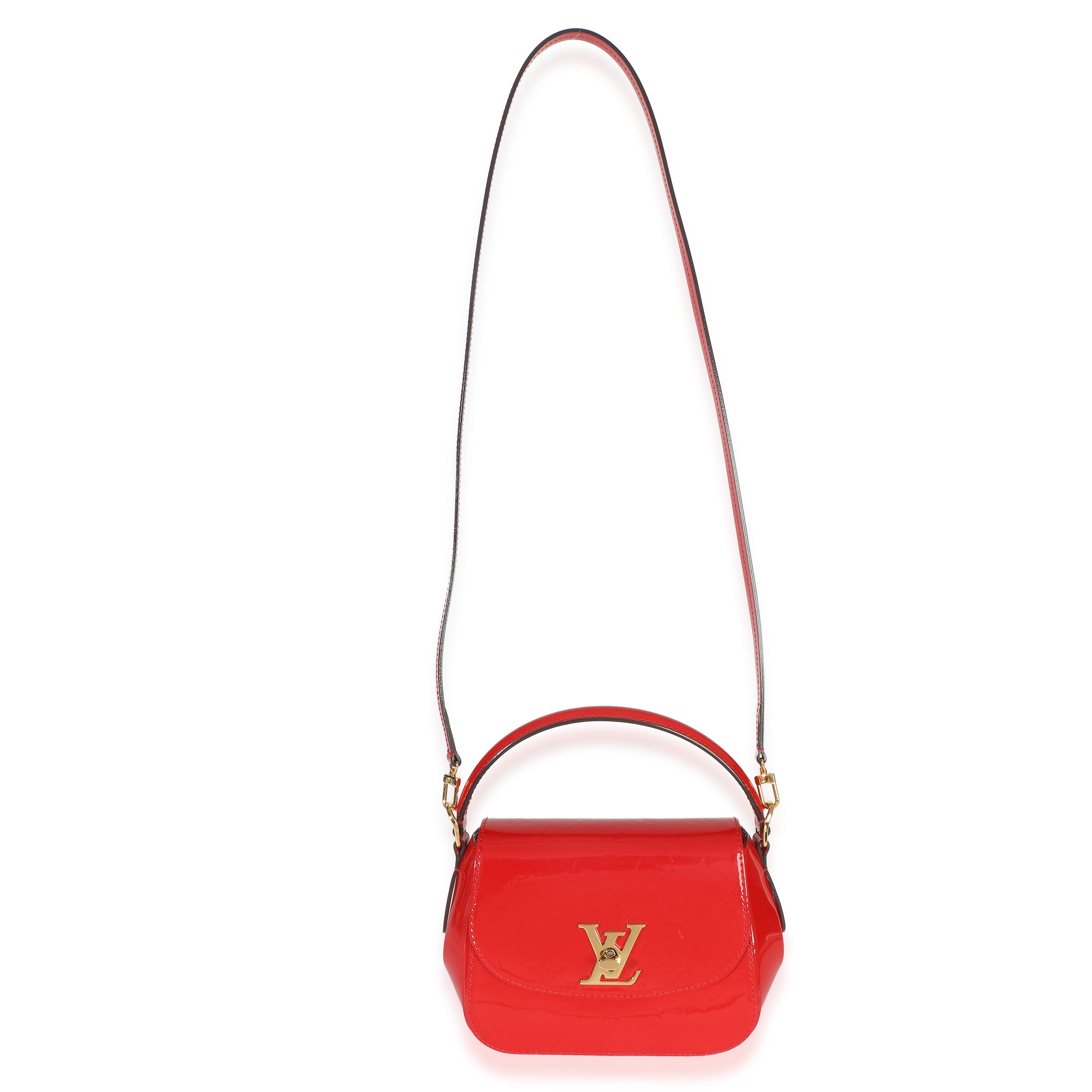 Red Monogram Vernis Pasadena Shoulder Bag