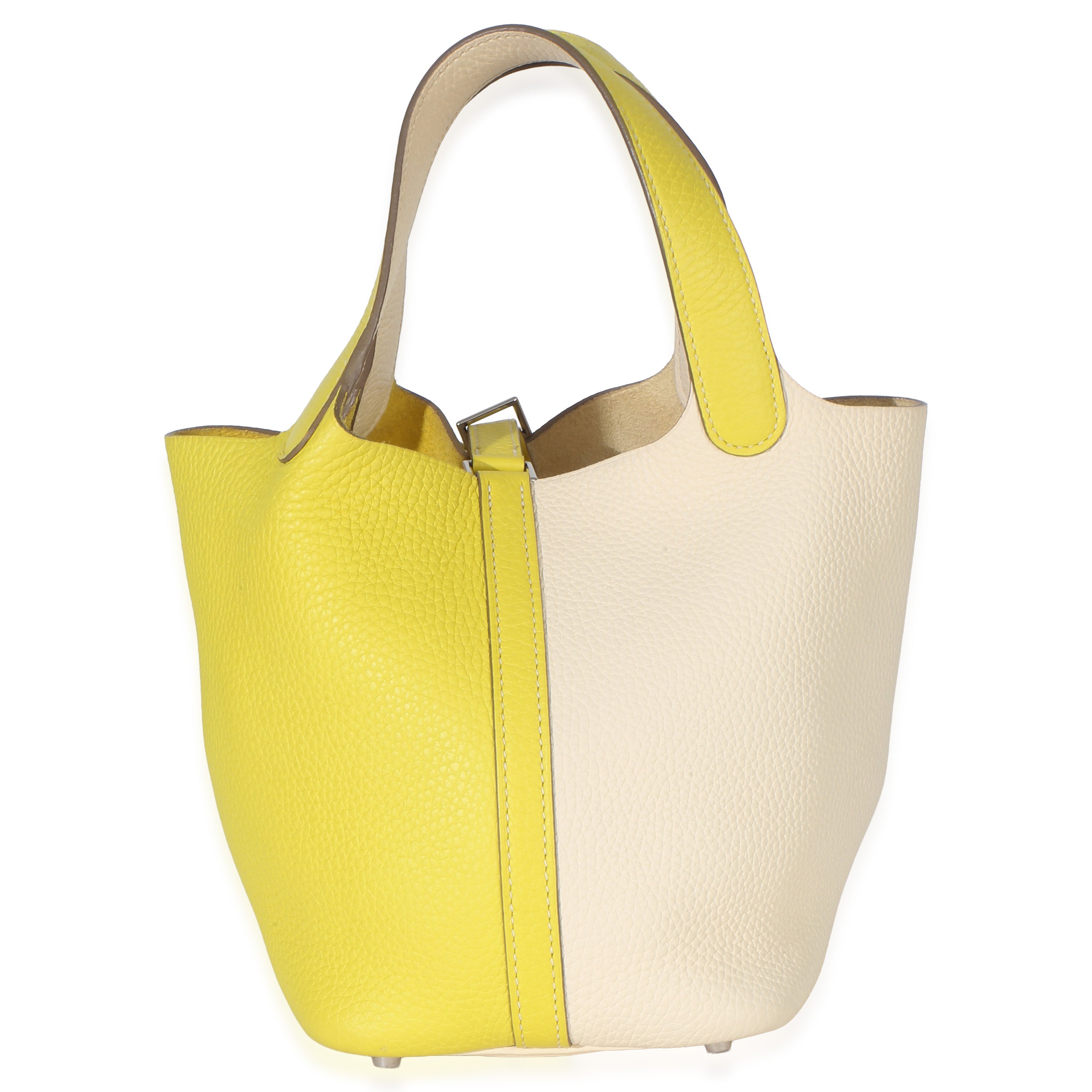 Clemence Bi-Color Lime Nata Picotin Lock 18 PHW