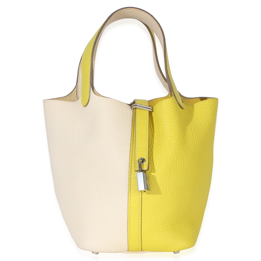 Clemence Bi-Color Lime Nata Picotin Lock 18 PHW