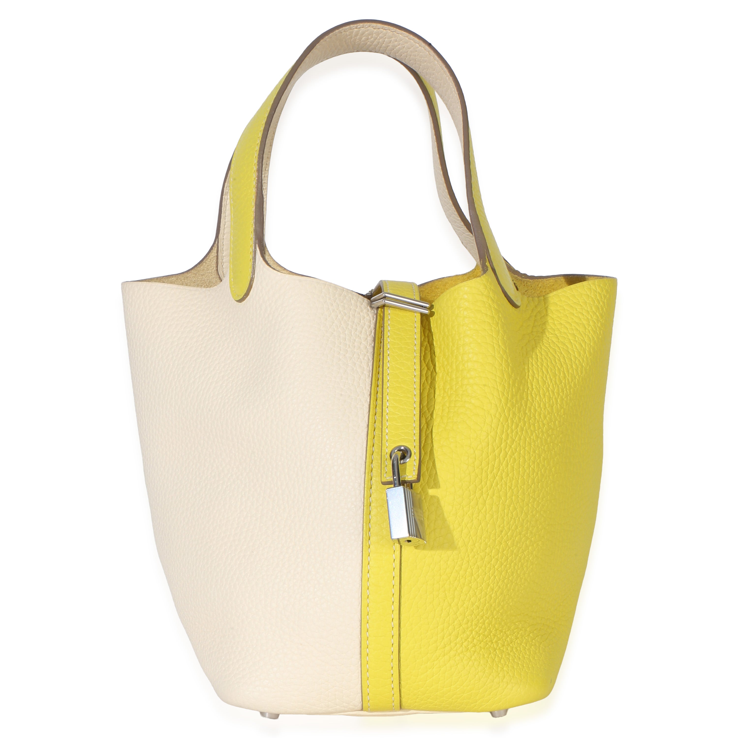 Clemence Bi-Color Lime Nata Picotin Lock 18 PHW