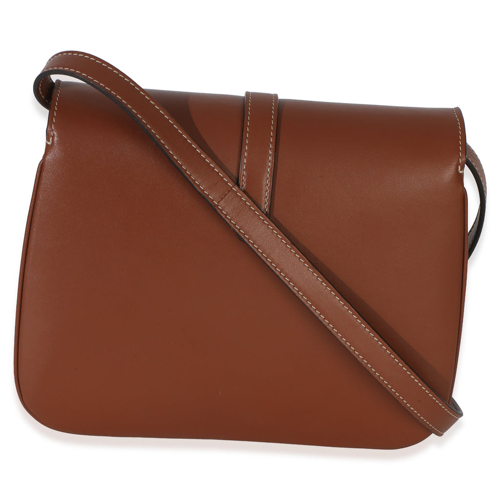 Tan Smooth Calfskin Tabou Medium Flap Bag