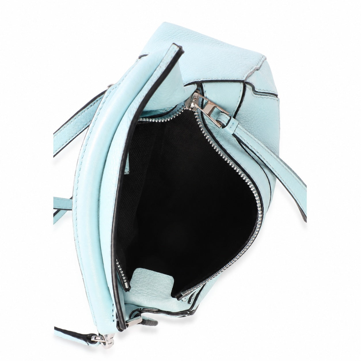 Light Blue Grained Calfskin Mini Puzzle