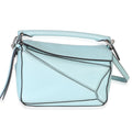 Light Blue Grained Calfskin Mini Puzzle