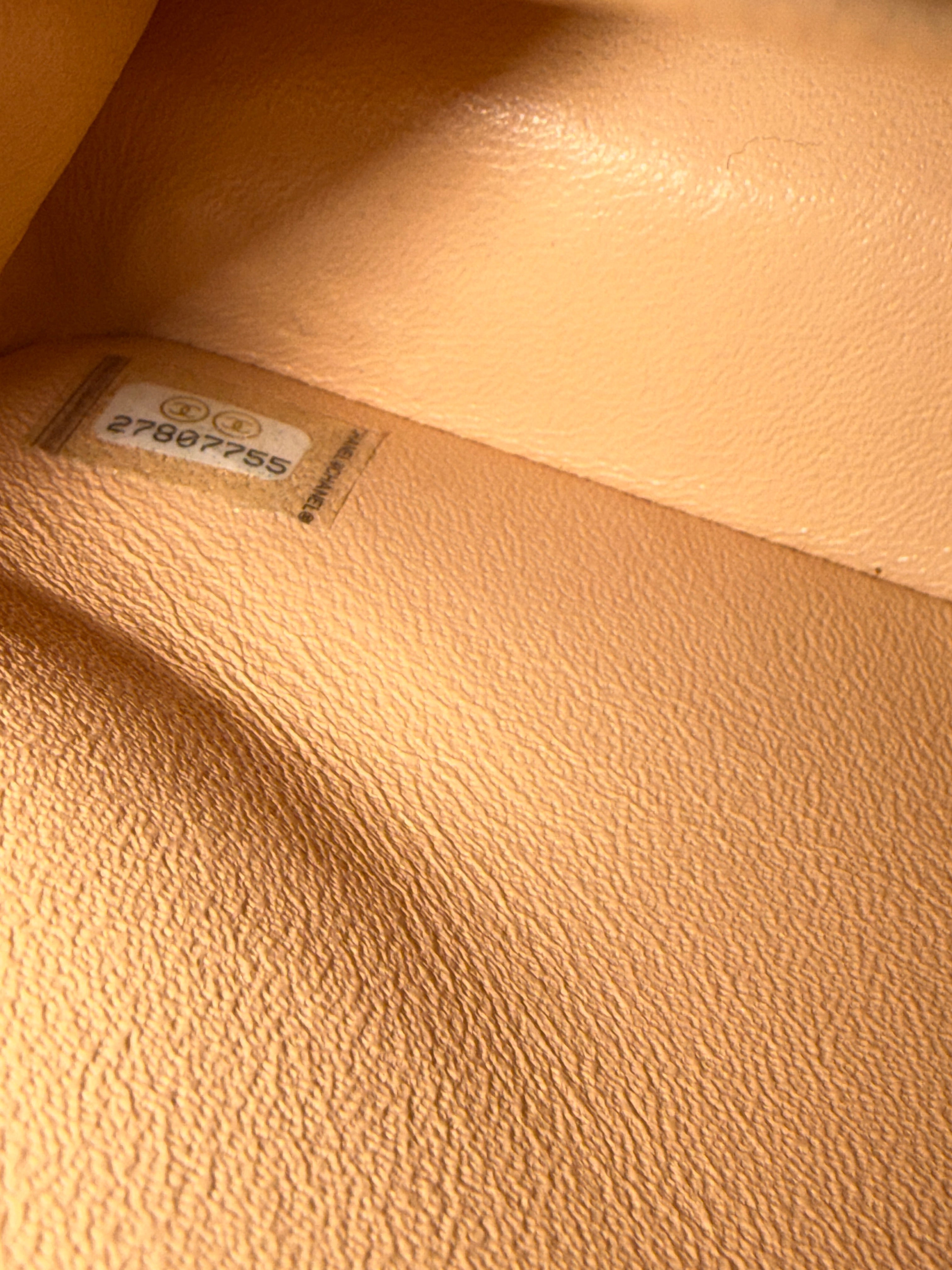 Beige Quilted Lambskin Medium Classic Double Flap Bag