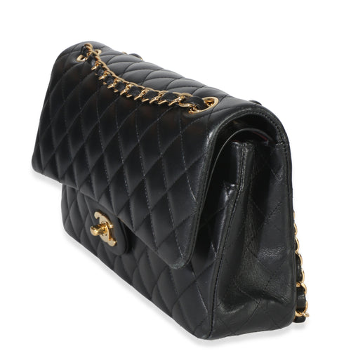 Black Quilted Lambskin Medium Classic Double Flap Bag
