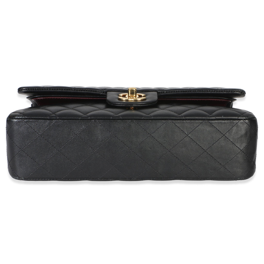 Black Quilted Lambskin Medium Classic Double Flap Bag