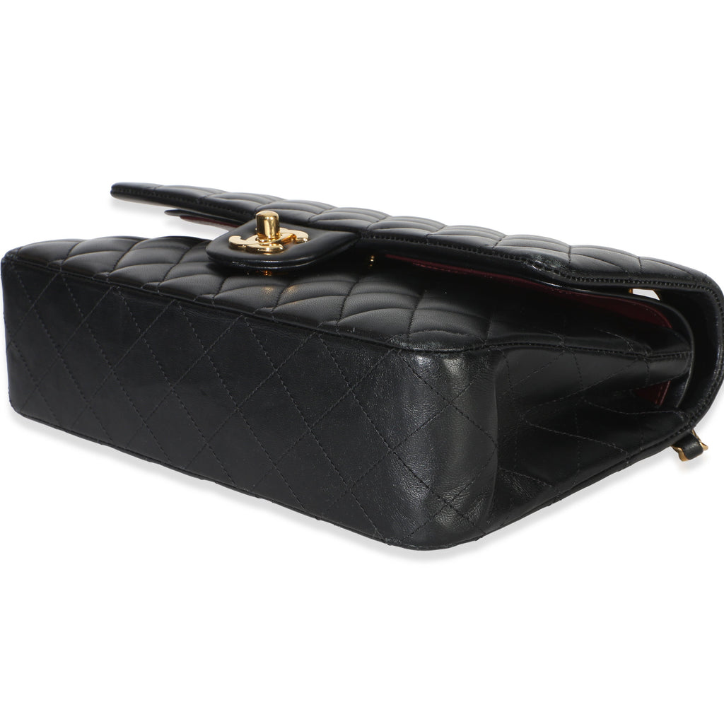 Black Quilted Lambskin Medium Classic Double Flap Bag