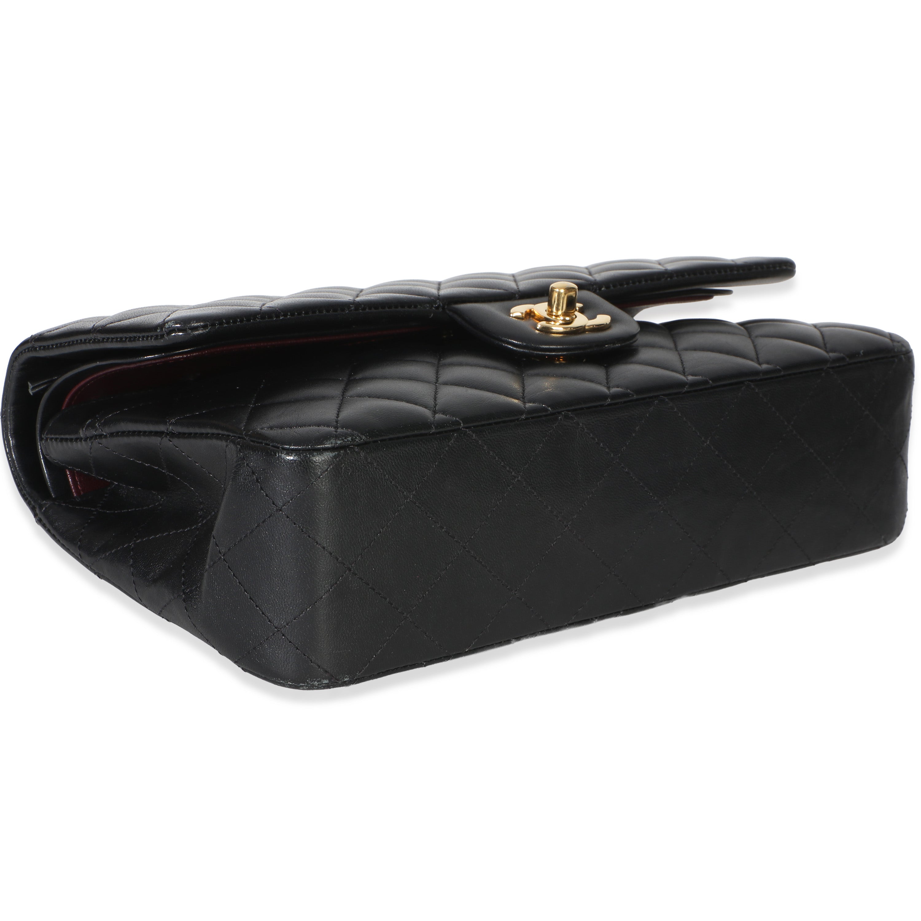 Black Quilted Lambskin Medium Classic Double Flap Bag