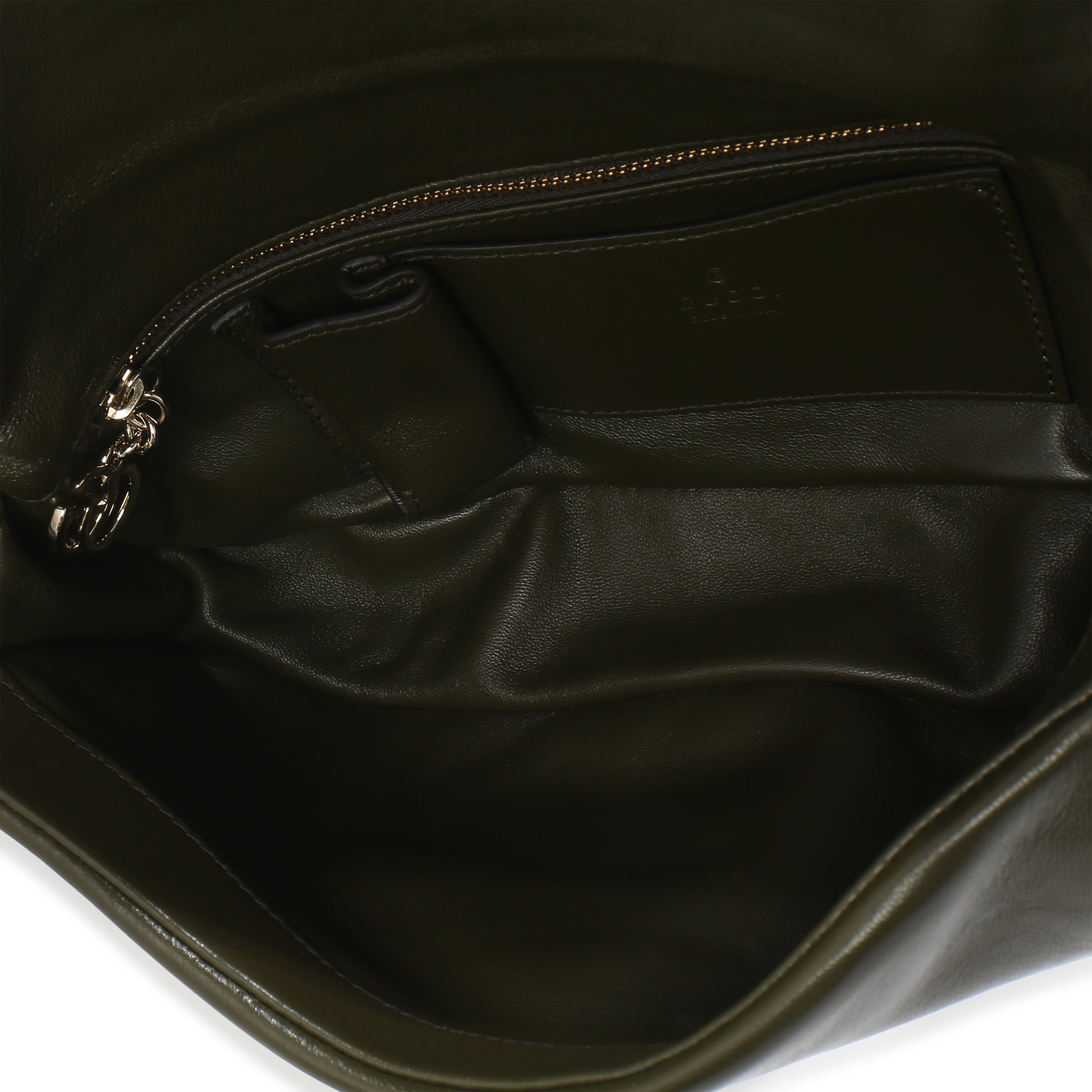 Green Lambskin GG Milano Small Top Handle Shoulder Bag