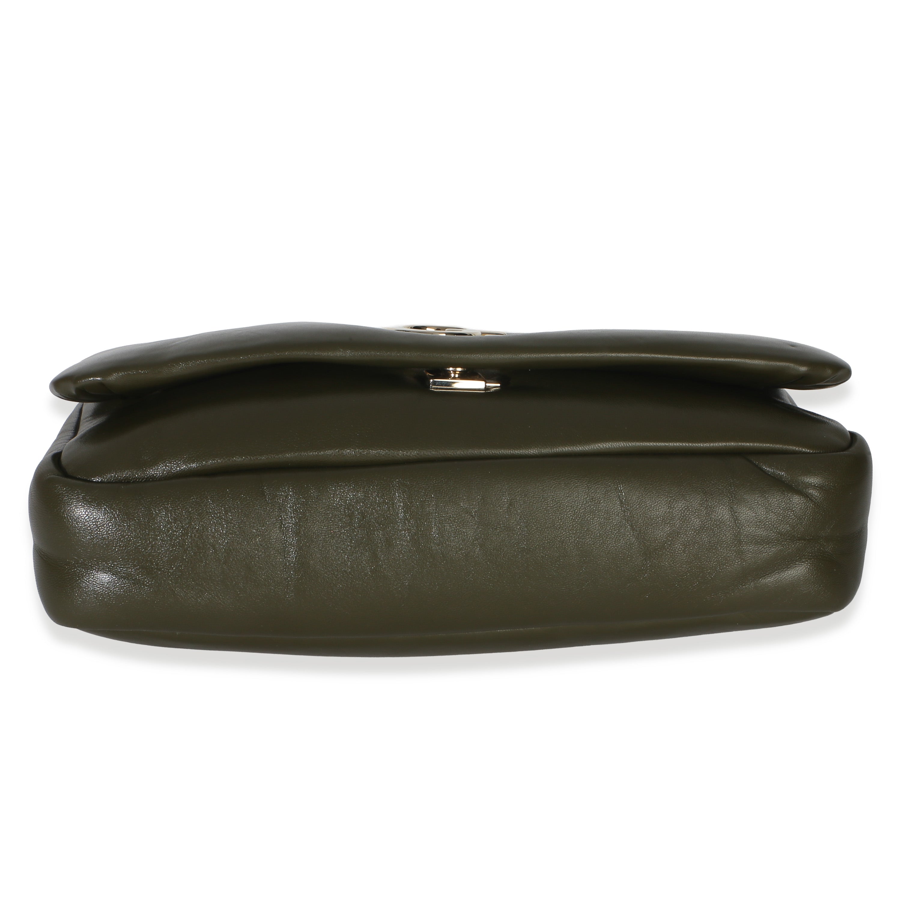 Green Lambskin GG Milano Small Top Handle Shoulder Bag