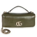 Green Lambskin GG Milano Small Top Handle Shoulder Bag
