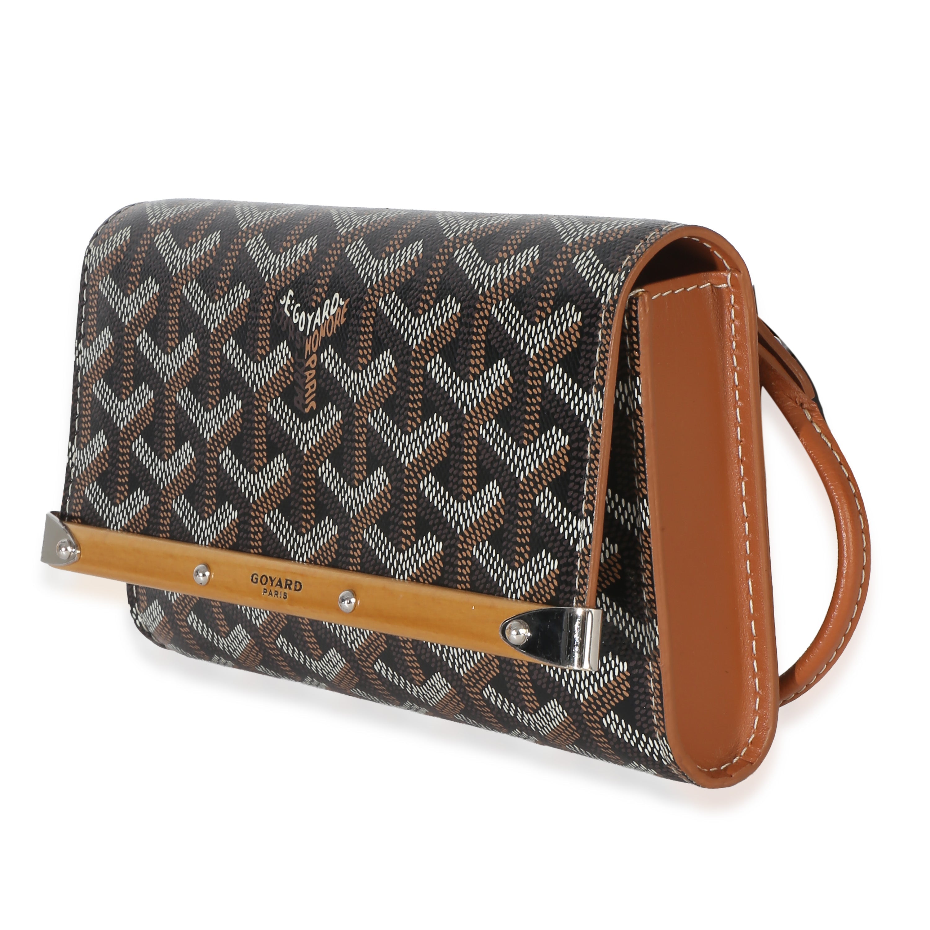 Gold Black Goyardine Monte Carlo Mini Clutch