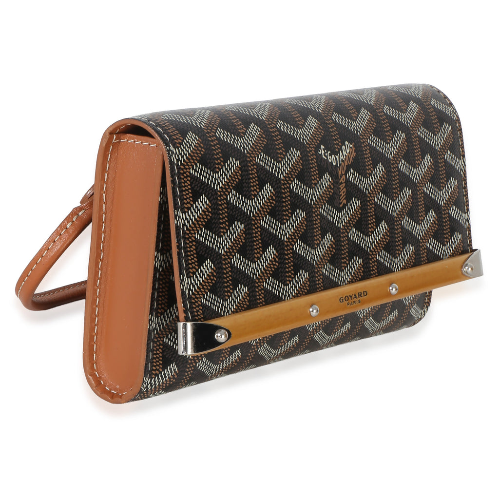 Gold Black Goyardine Monte Carlo Mini Clutch
