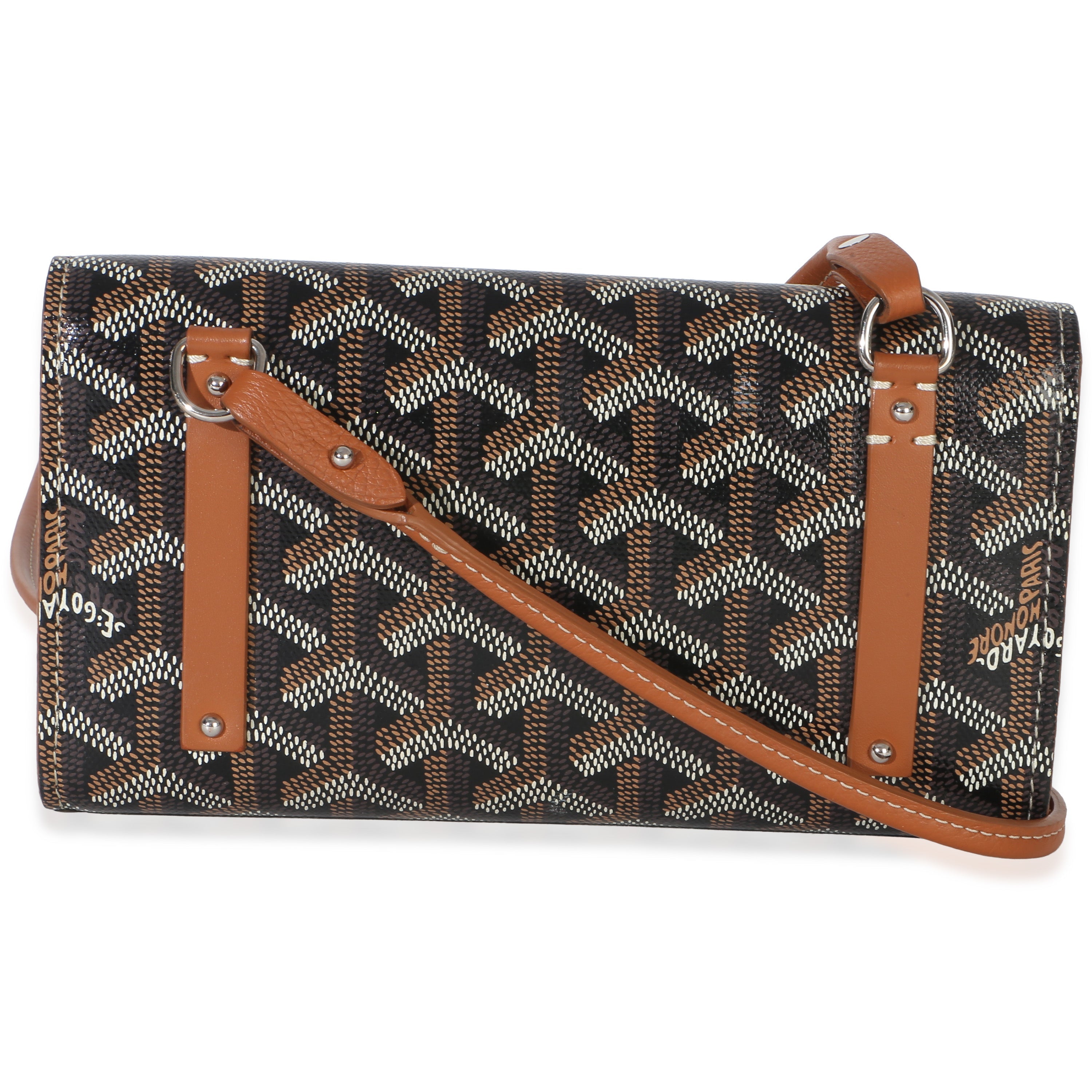 Gold Black Goyardine Monte Carlo Mini Clutch