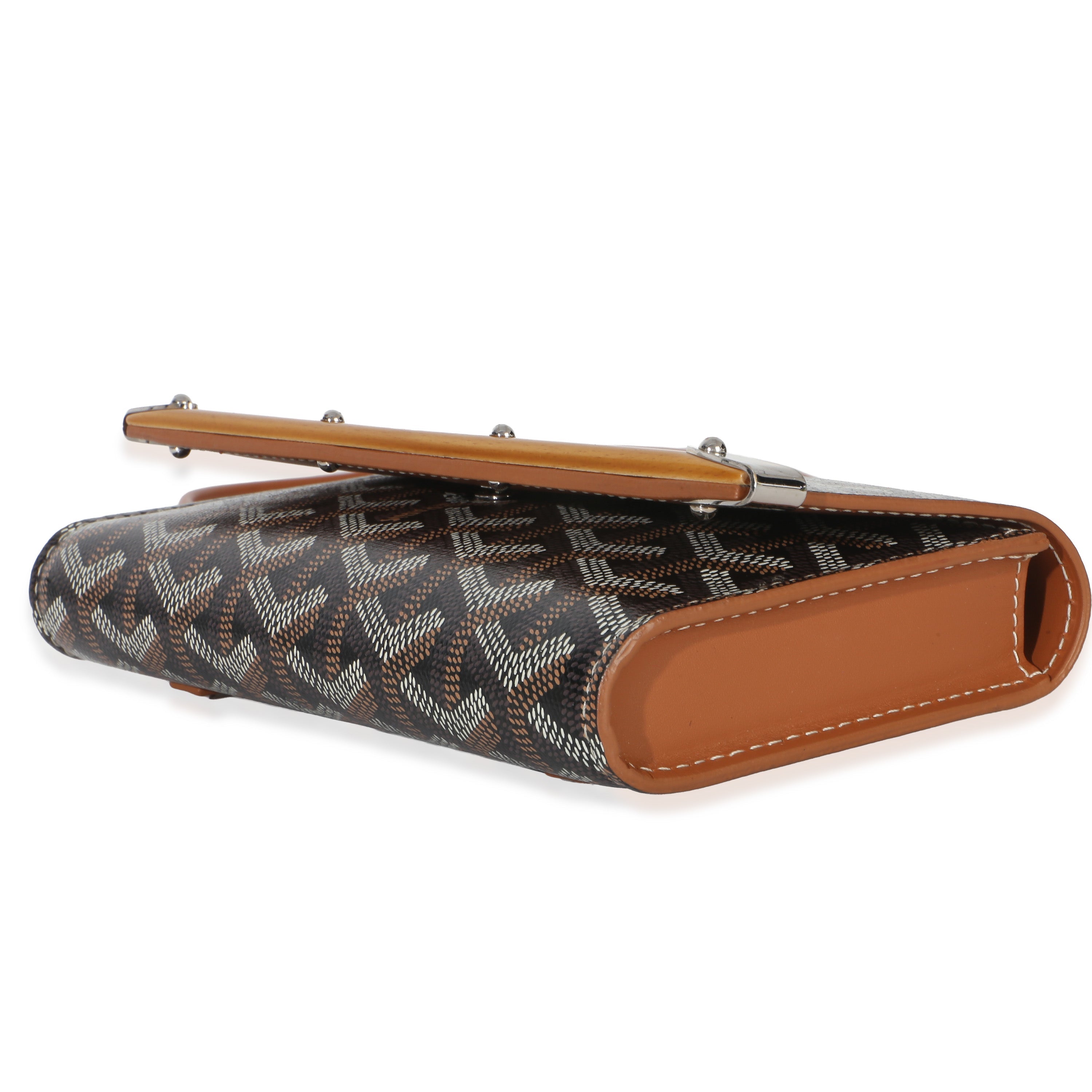 Gold Black Goyardine Monte Carlo Mini Clutch