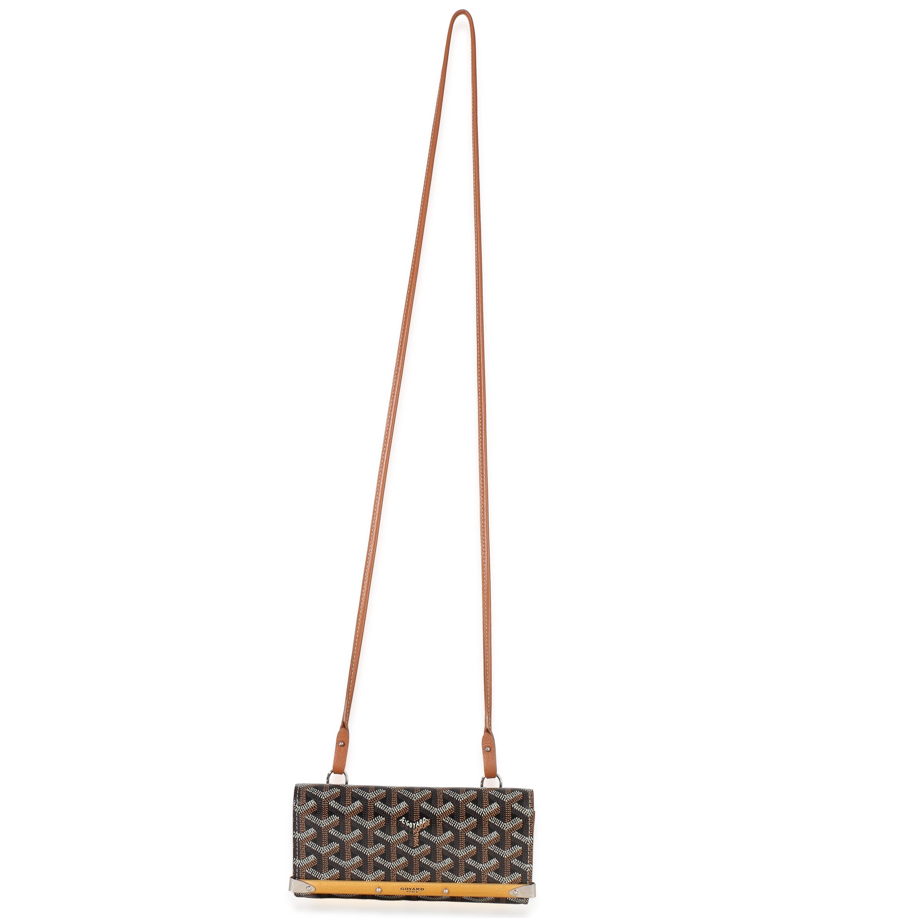 Gold Black Goyardine Monte Carlo Mini Clutch