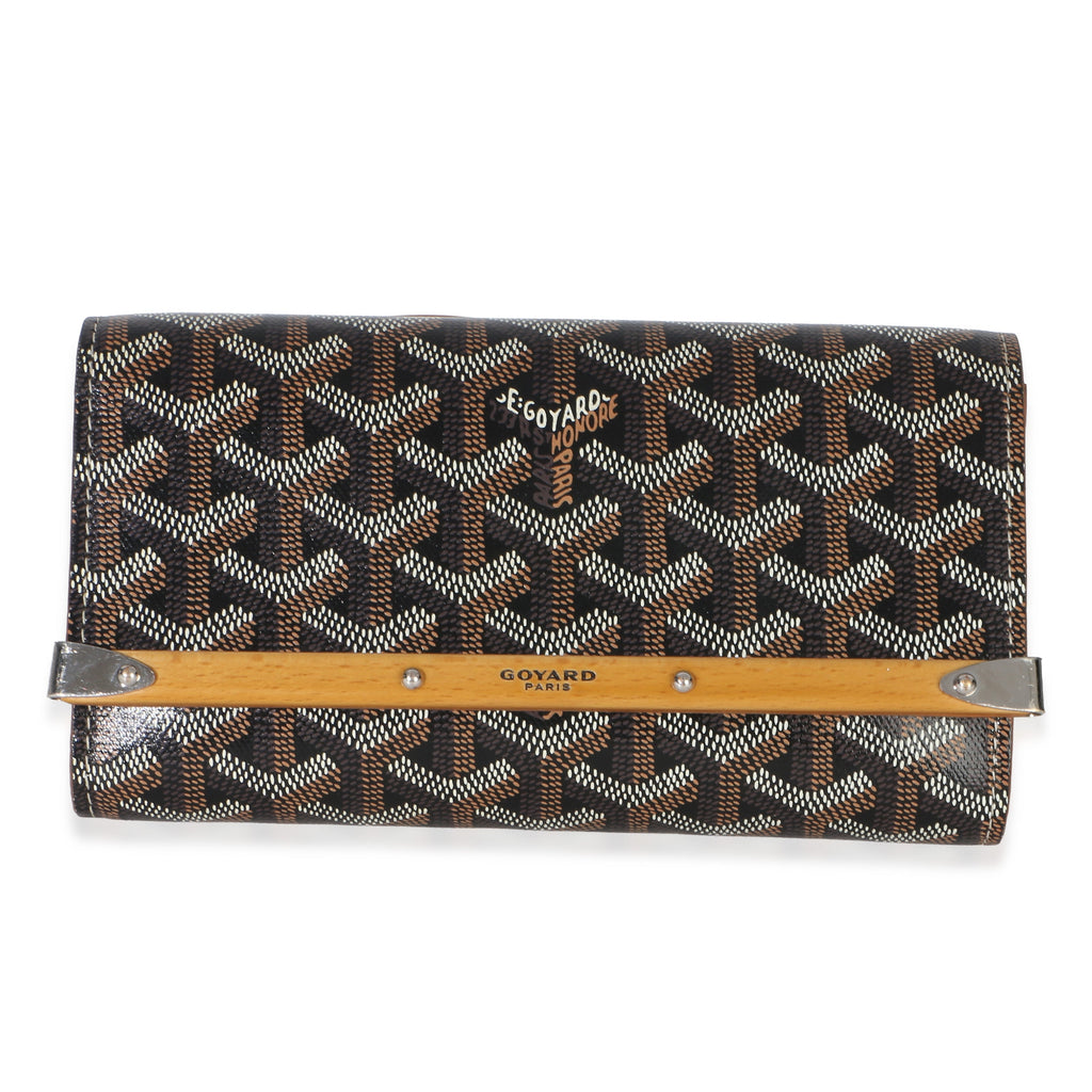 Gold Black Goyardine Monte Carlo Mini Clutch