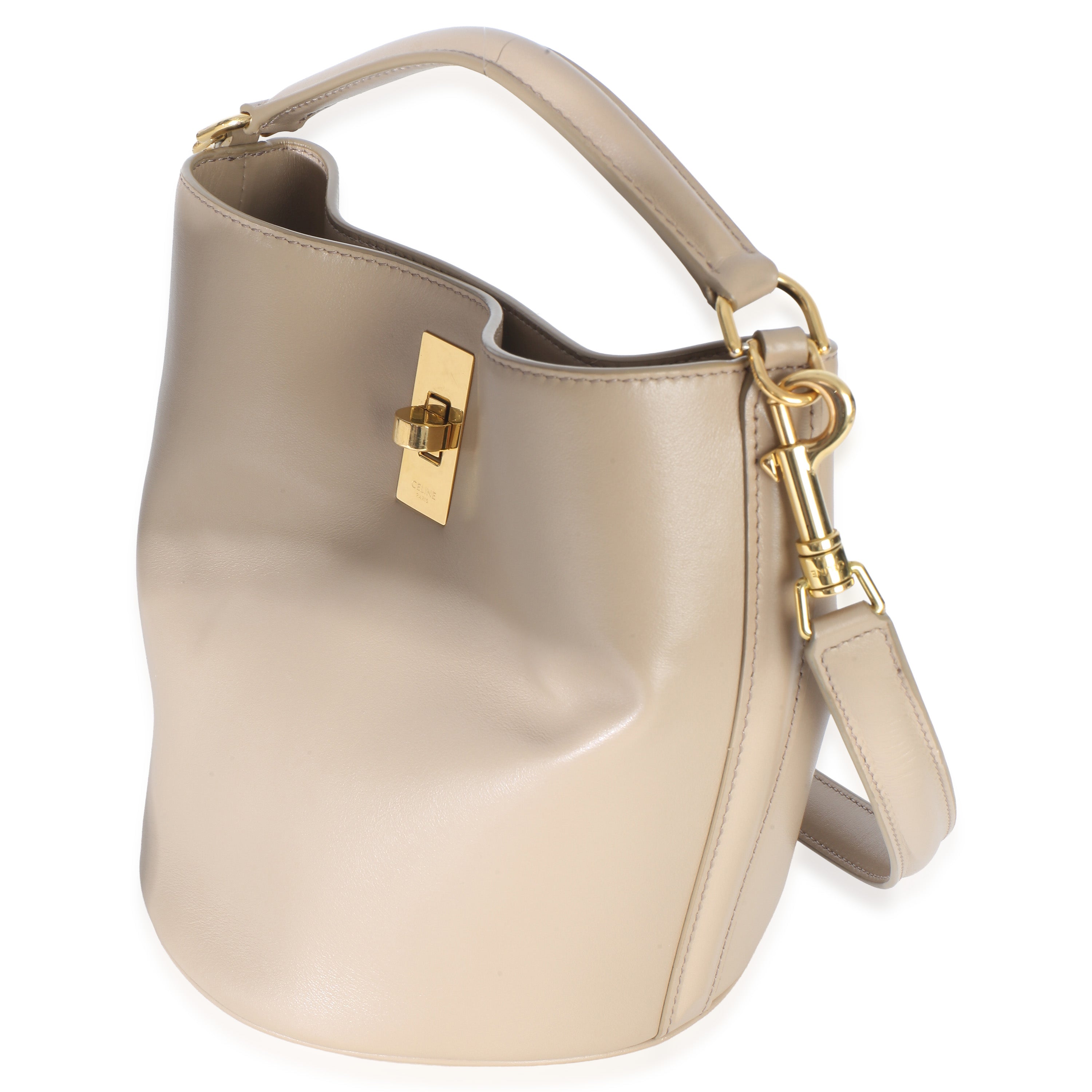 Tan Smooth Calfskin Teen Bucket 16 Bag