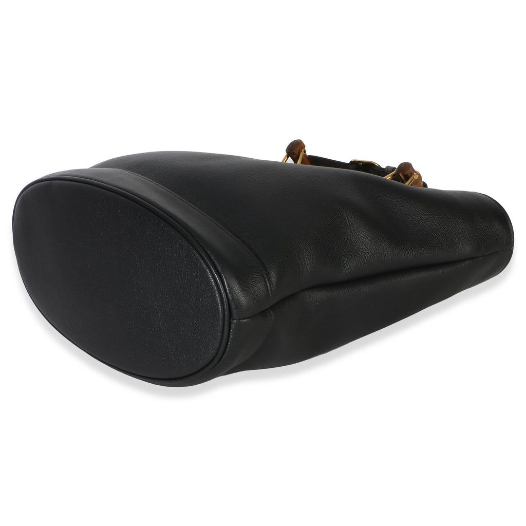 Black Dollar Calfskin GG Diana Medium Bamboo Handle Tote