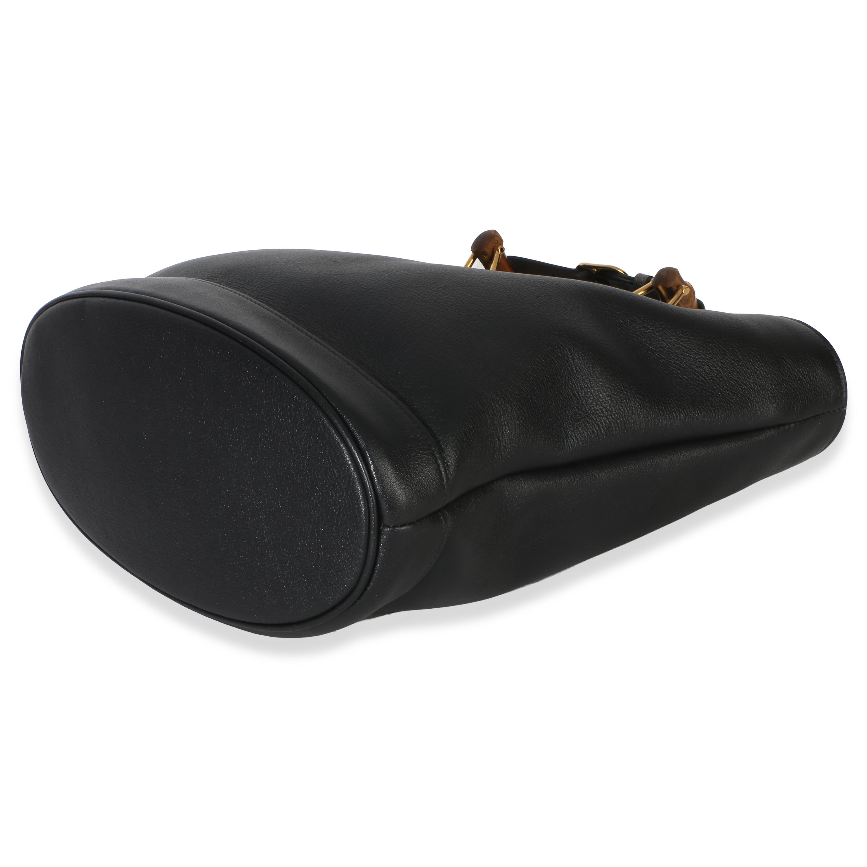 Black Dollar Calfskin GG Diana Medium Bamboo Handle Tote