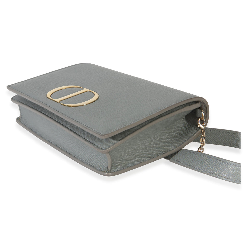 Blue Grained Calfskin 30 Montaigne 2-in-1 Pouch