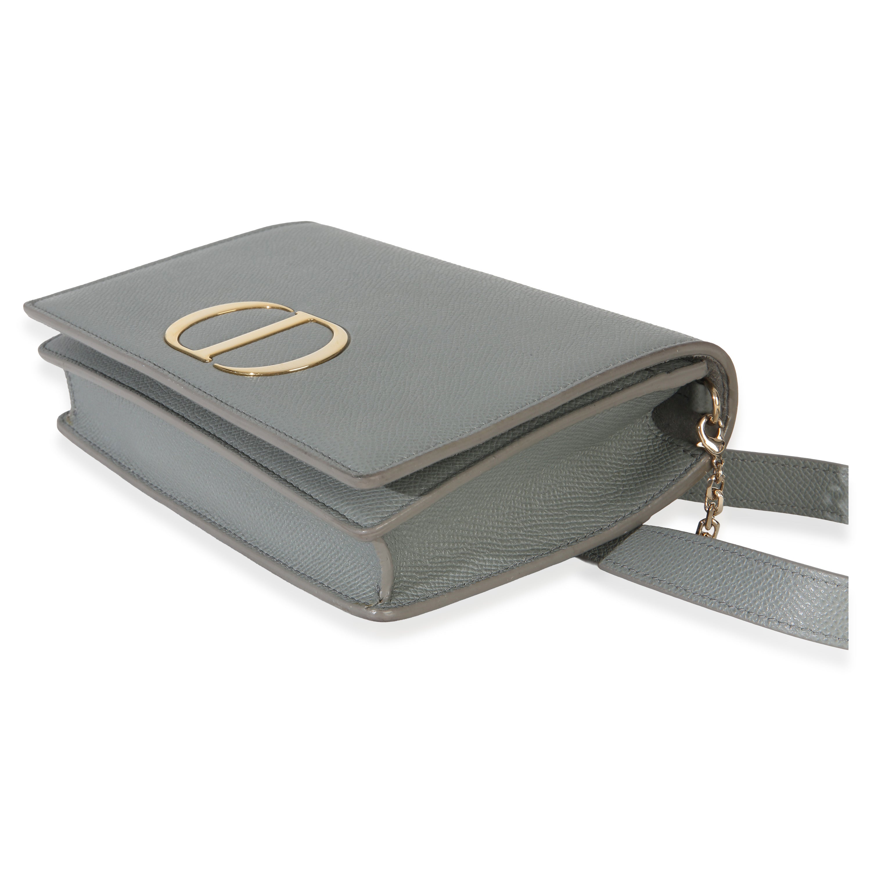 Blue Grained Calfskin 30 Montaigne 2-in-1 Pouch