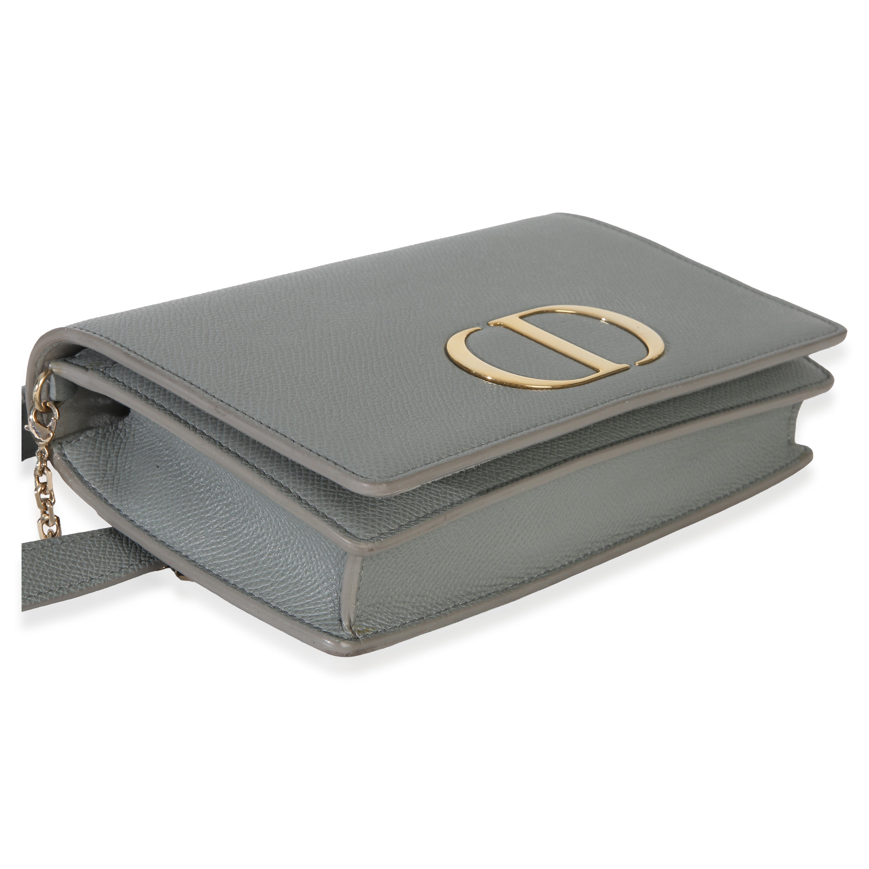 Blue Grained Calfskin 30 Montaigne 2-in-1 Pouch