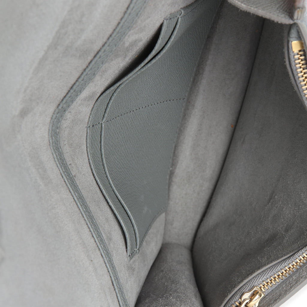 Blue Grained Calfskin 30 Montaigne 2-in-1 Pouch