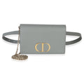 Blue Grained Calfskin 30 Montaigne 2-in-1 Pouch