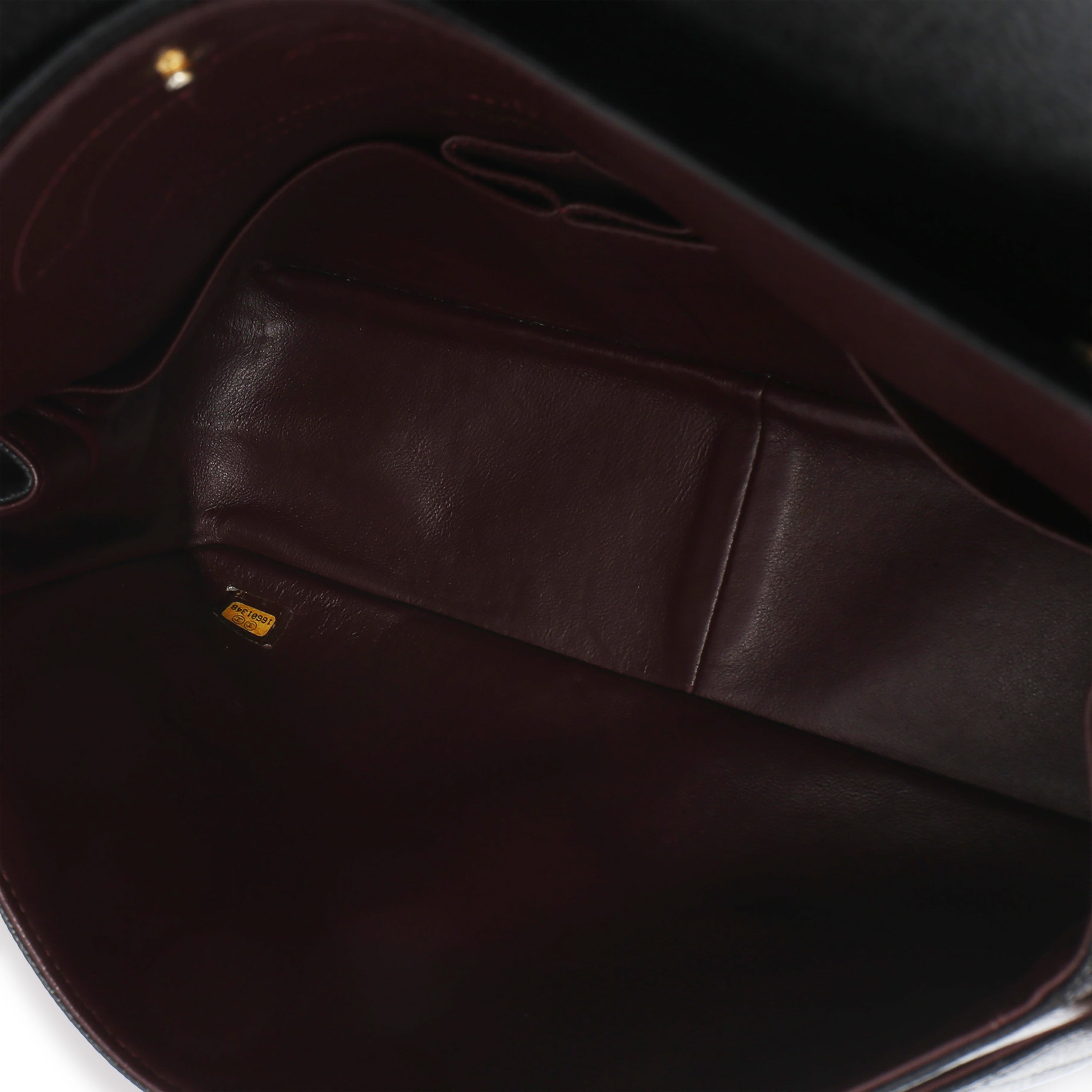 Black Quilted Caviar Jumbo Double Flap Bag