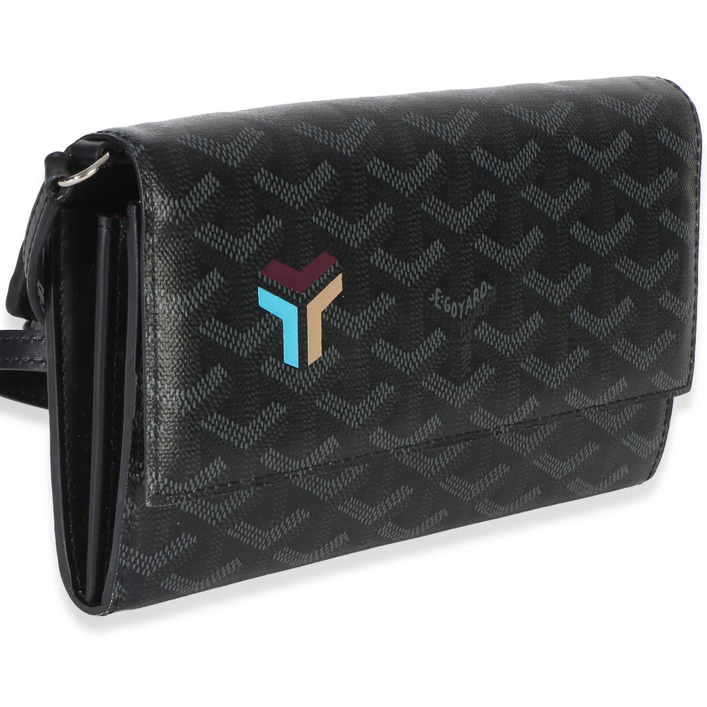 Black Goyardine Canvas Varenne Limited Continental Wallet